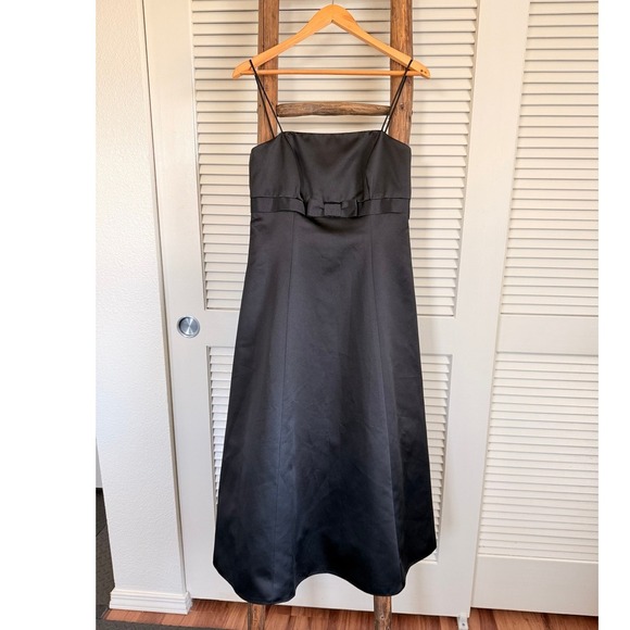 David's Bridal Black Dress Formal Occasion Evening Party Size 6 - Picture 2 of 5